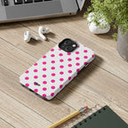 Pink & White Polka Dot Tough Phone Case