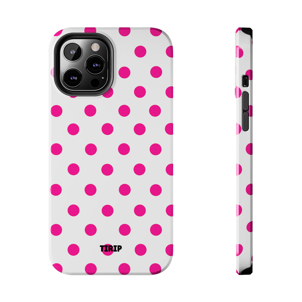 Pink & White Polka Dot Tough Phone Case