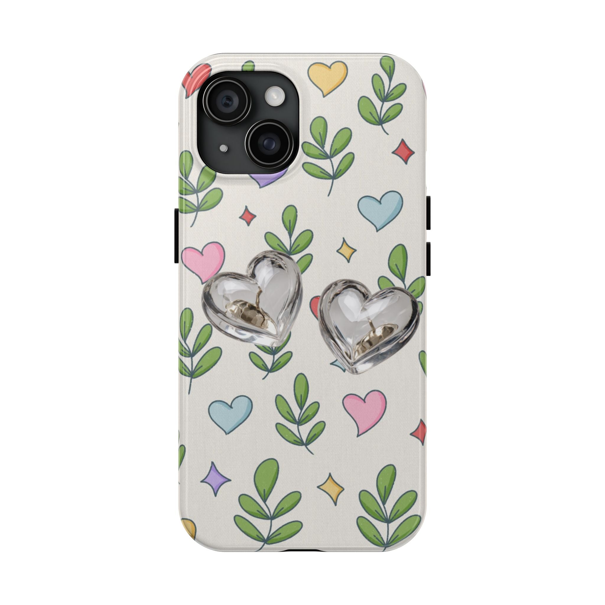 Floral Hearts Tough Phone Case