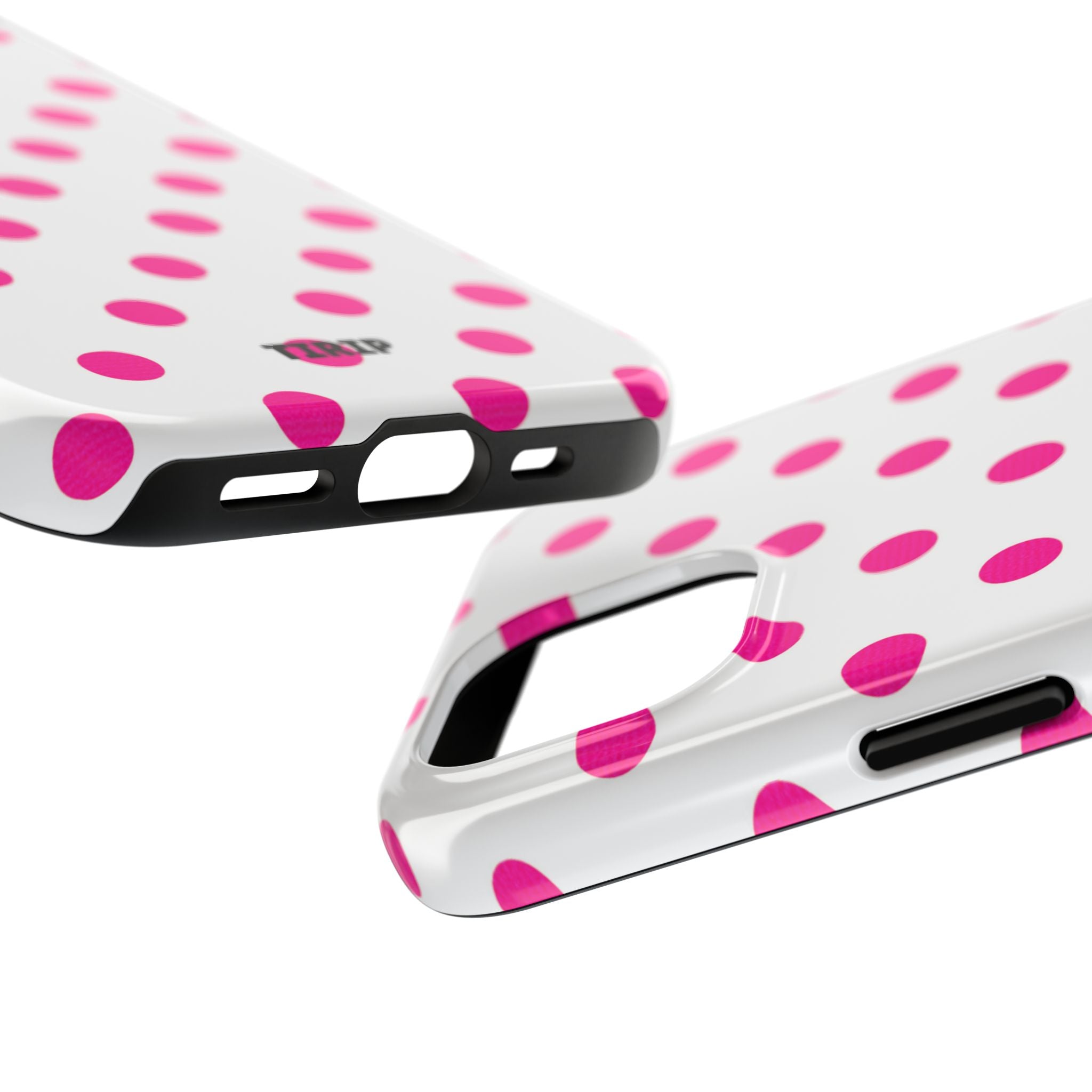 Pink & White Polka Dot Tough Phone Case