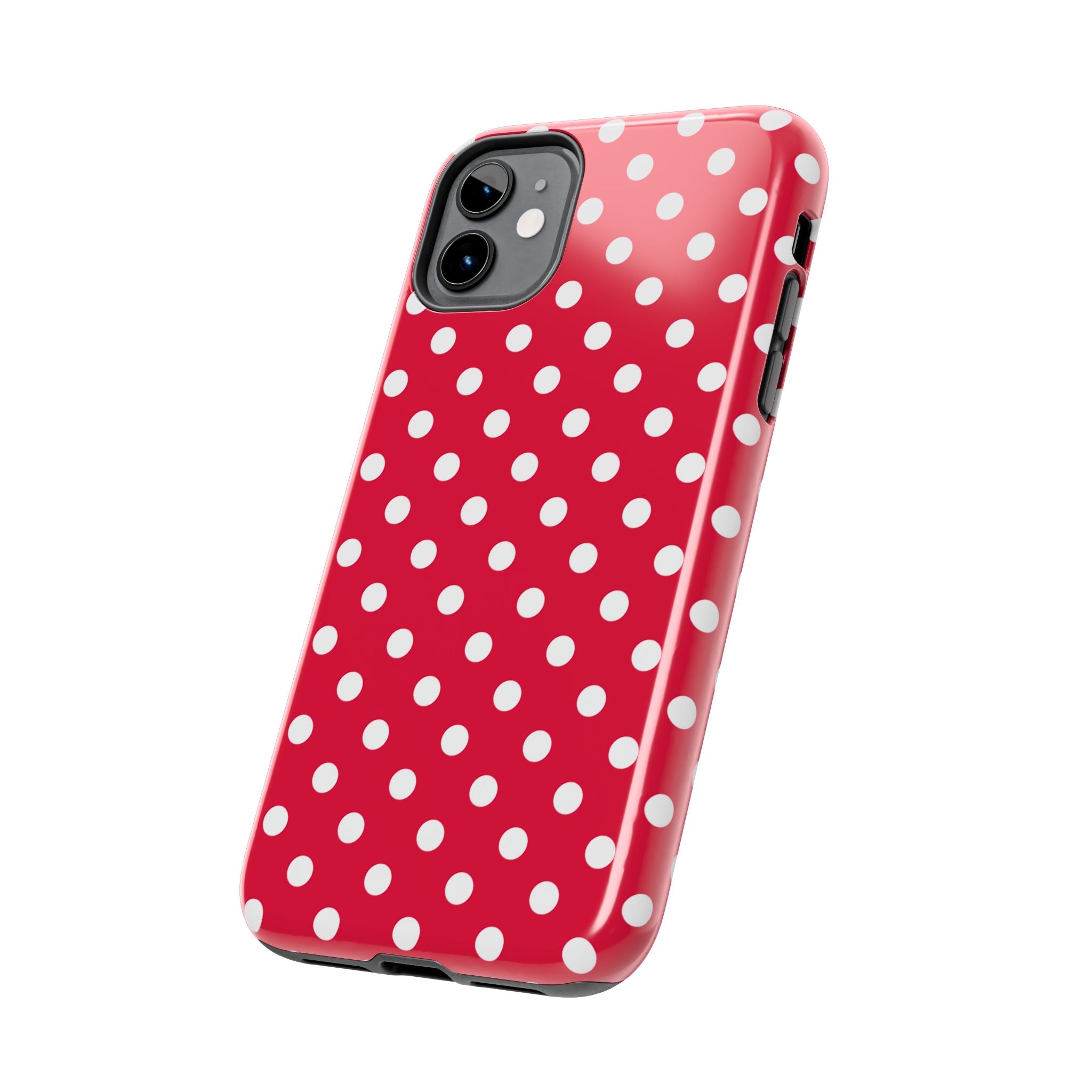 Red & White Polka Dot Tough Phone Cases