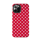 Red & White Polka Dot Tough Phone Cases
