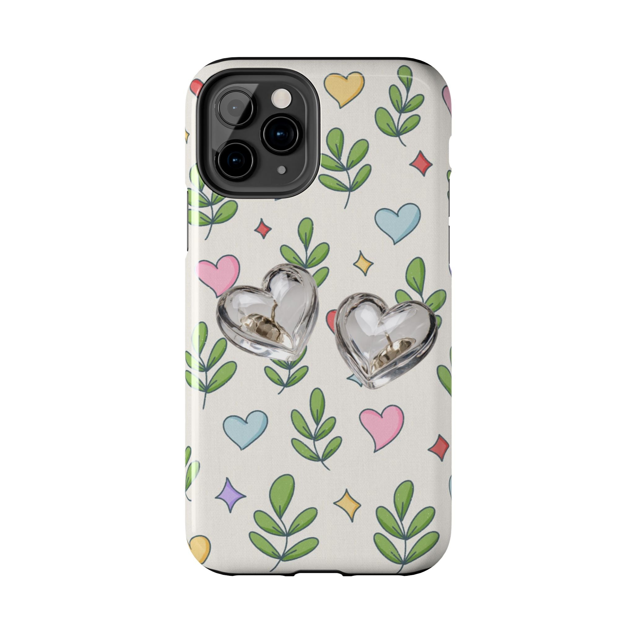 Floral Hearts Tough Phone Case