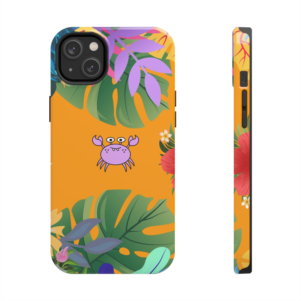 Tropical Floral Crab Tough Phone Case