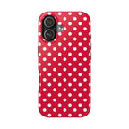 Red & White Polka Dot Tough Phone Cases