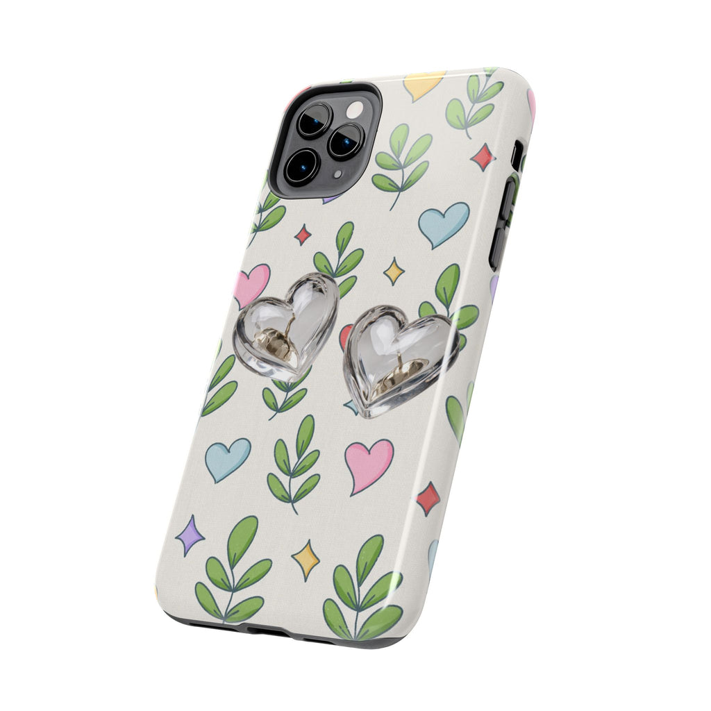 Floral Hearts Tough Phone Case