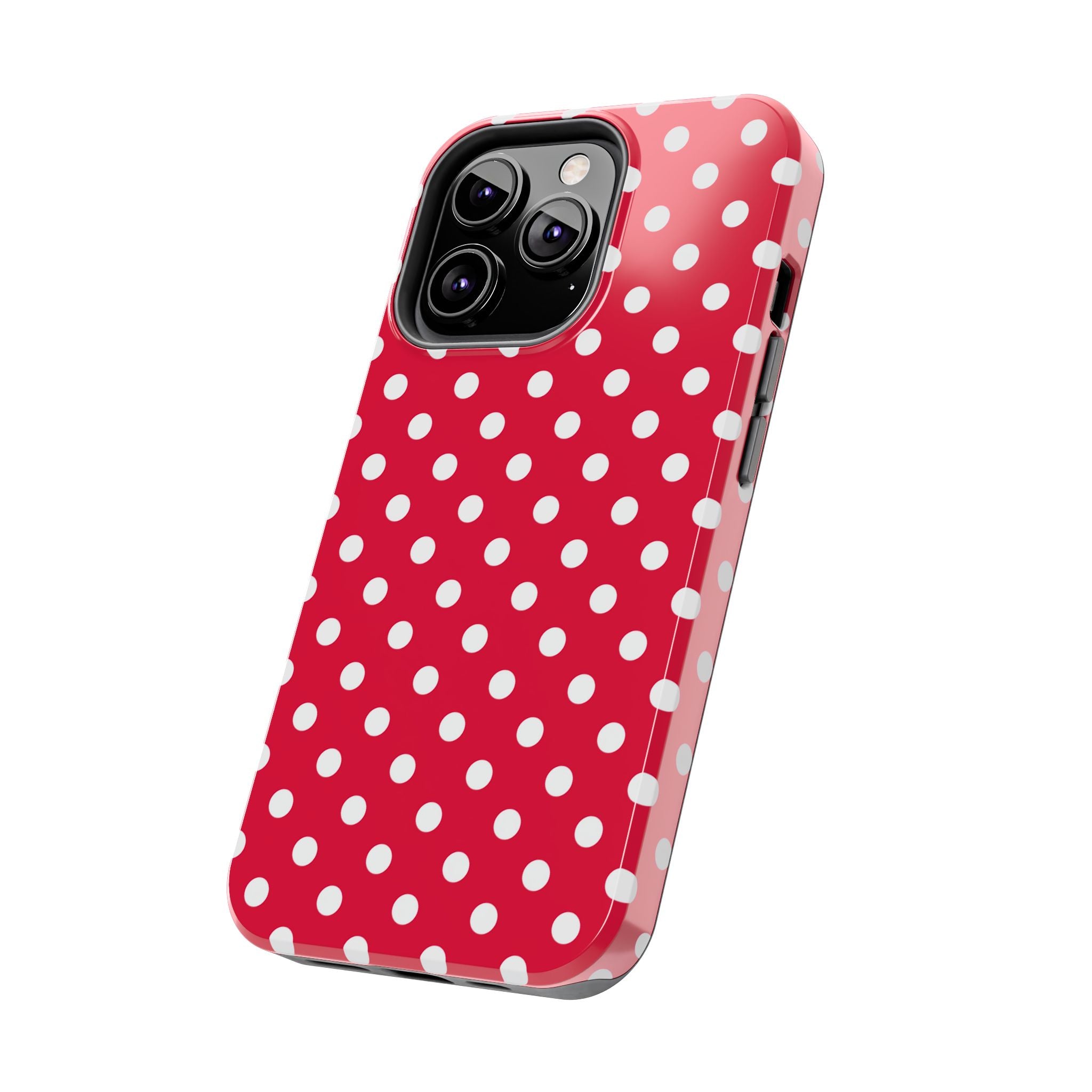 Red & White Polka Dot Tough Phone Cases