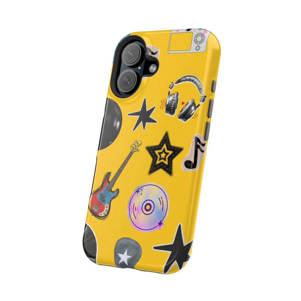 Yellow Music Icons MagSafe Phone Case