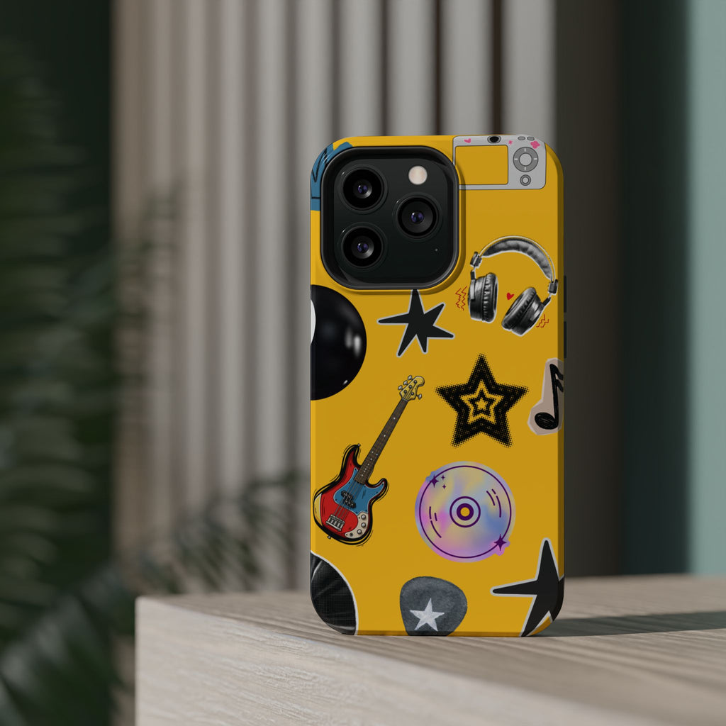 Yellow Music Icons MagSafe Phone Case