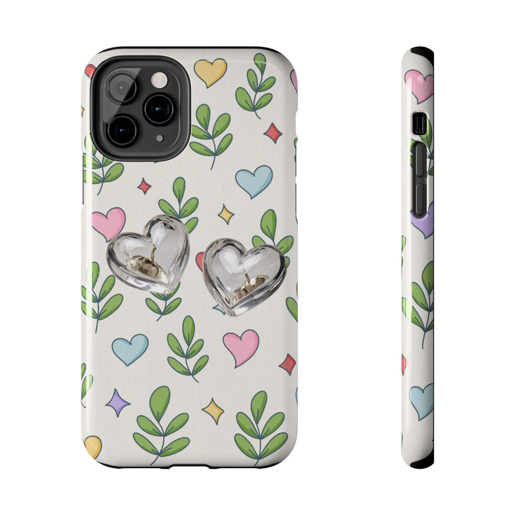 Floral Hearts Tough Phone Case
