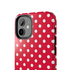 Red & White Polka Dot Tough Phone Cases
