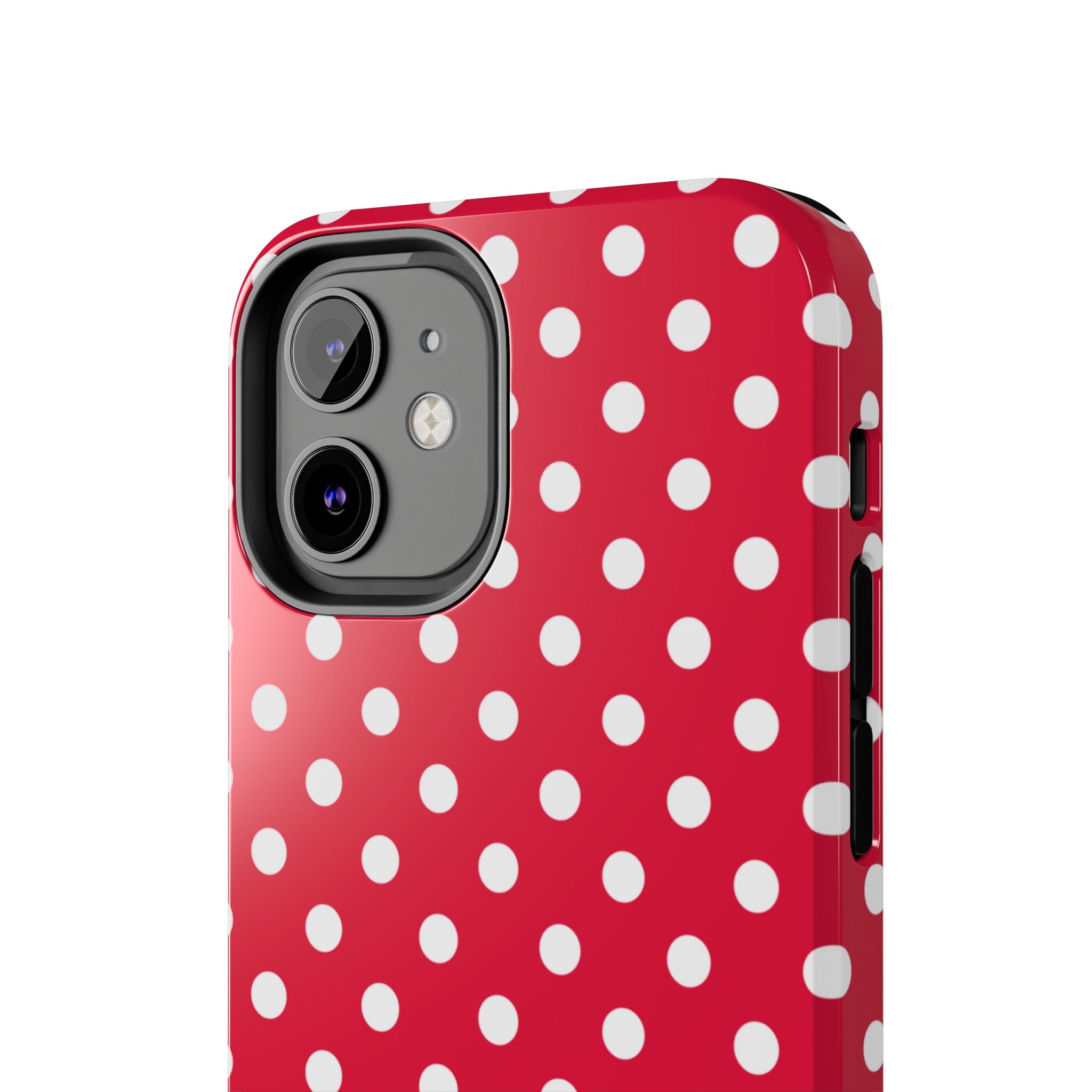 Red & White Polka Dot Tough Phone Cases