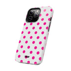Pink & White Polka Dot Tough Phone Case