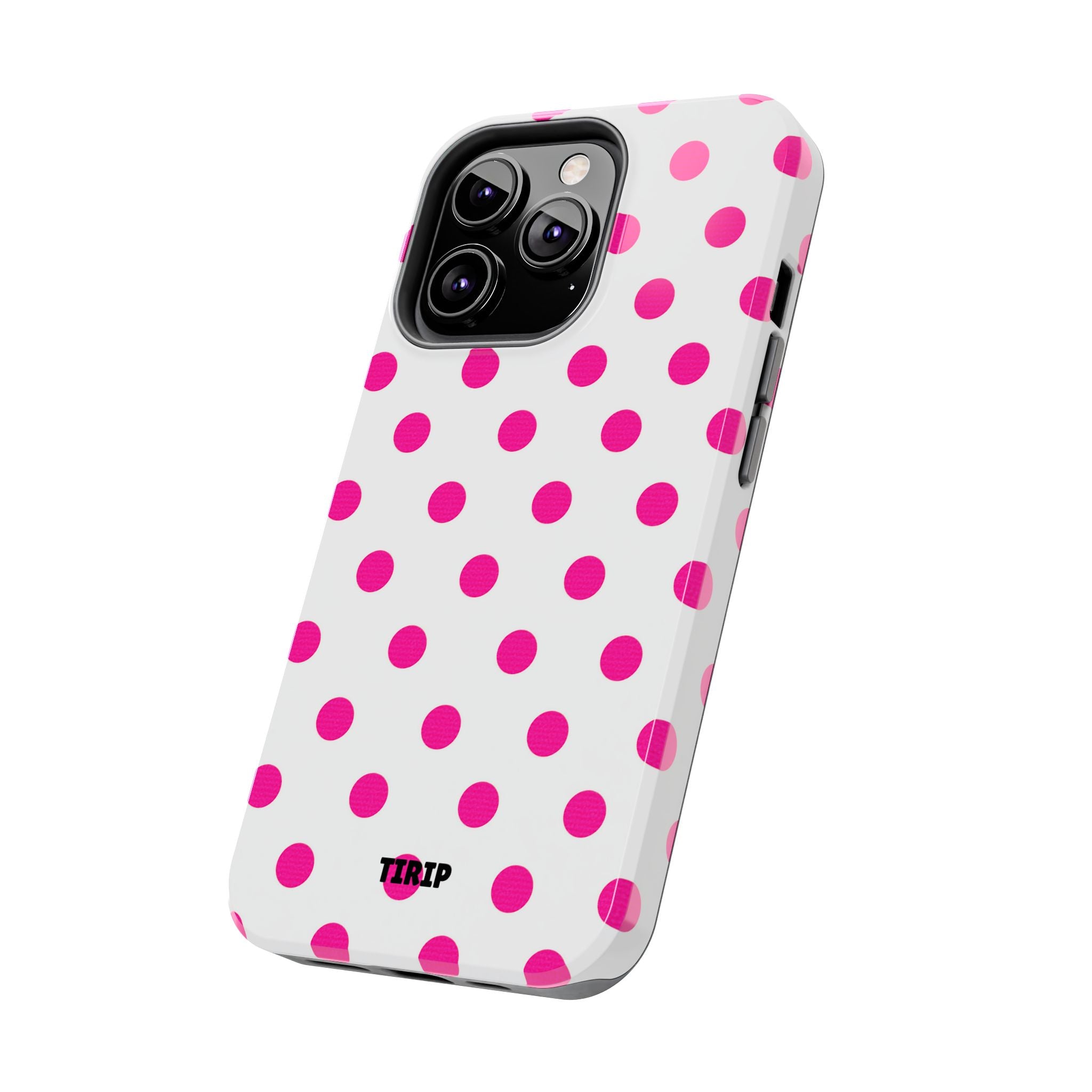 Pink & White Polka Dot Tough Phone Case