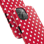 Red & White Polka Dot Tough Phone Cases
