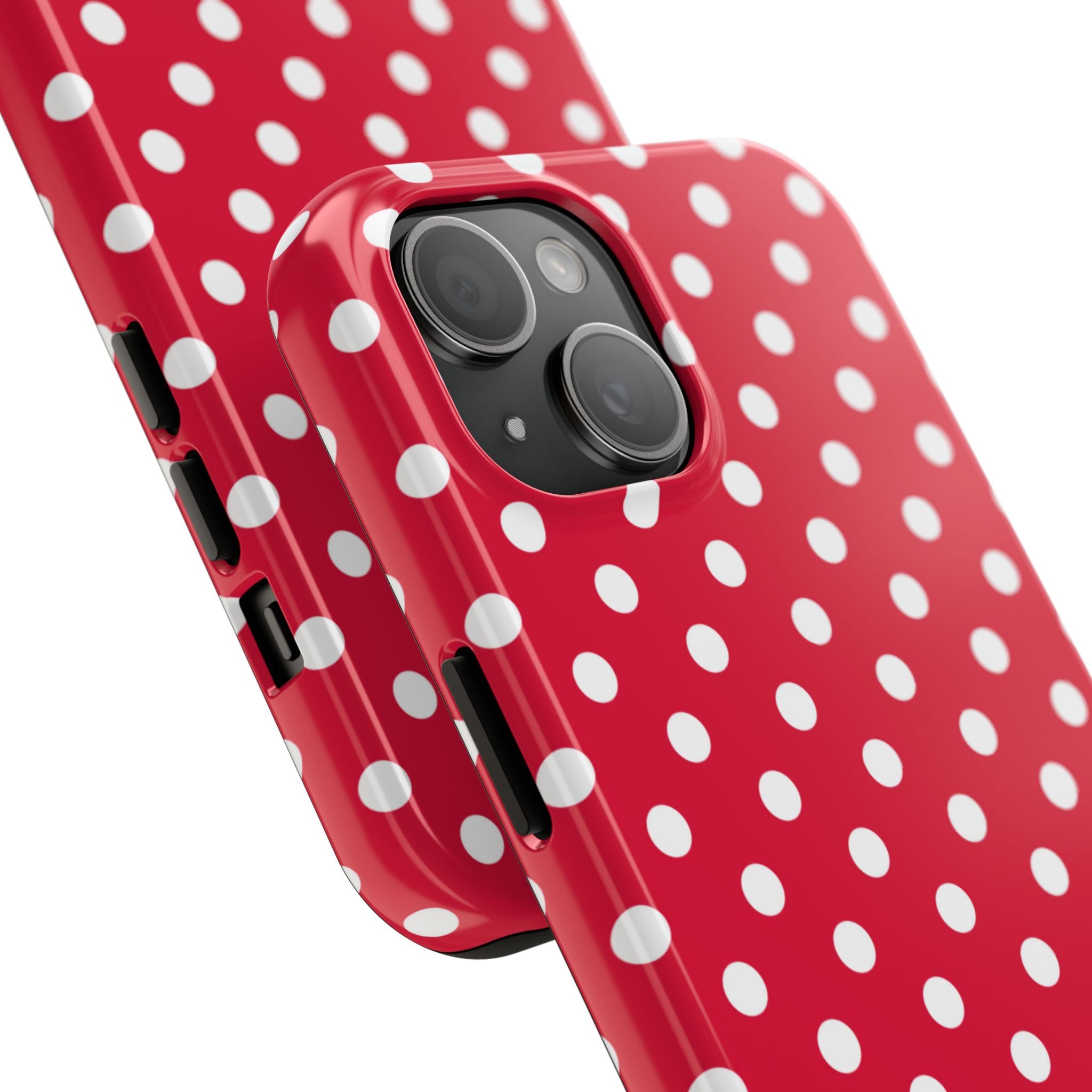 Red & White Polka Dot Tough Phone Cases