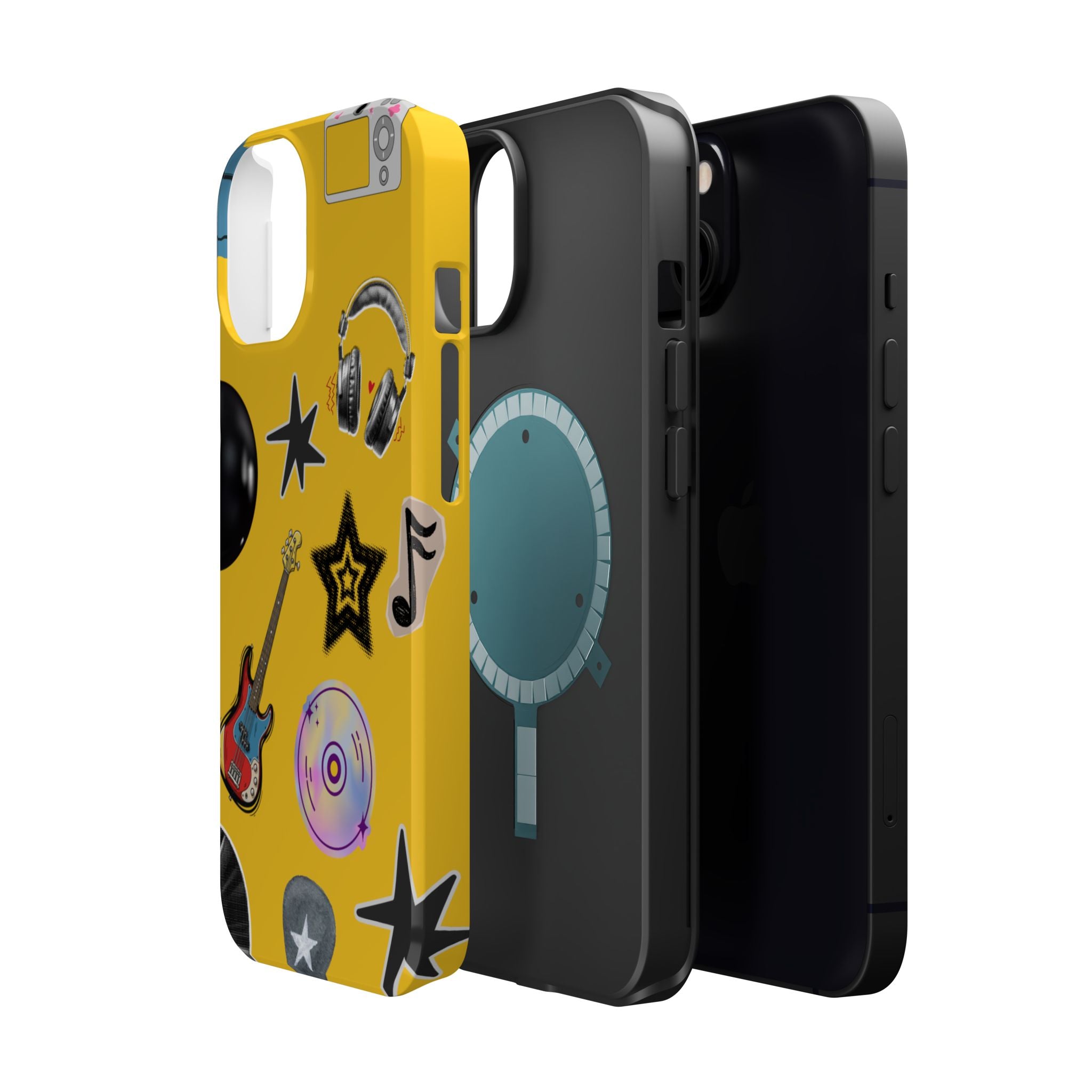 Yellow Music Icons MagSafe Phone Case