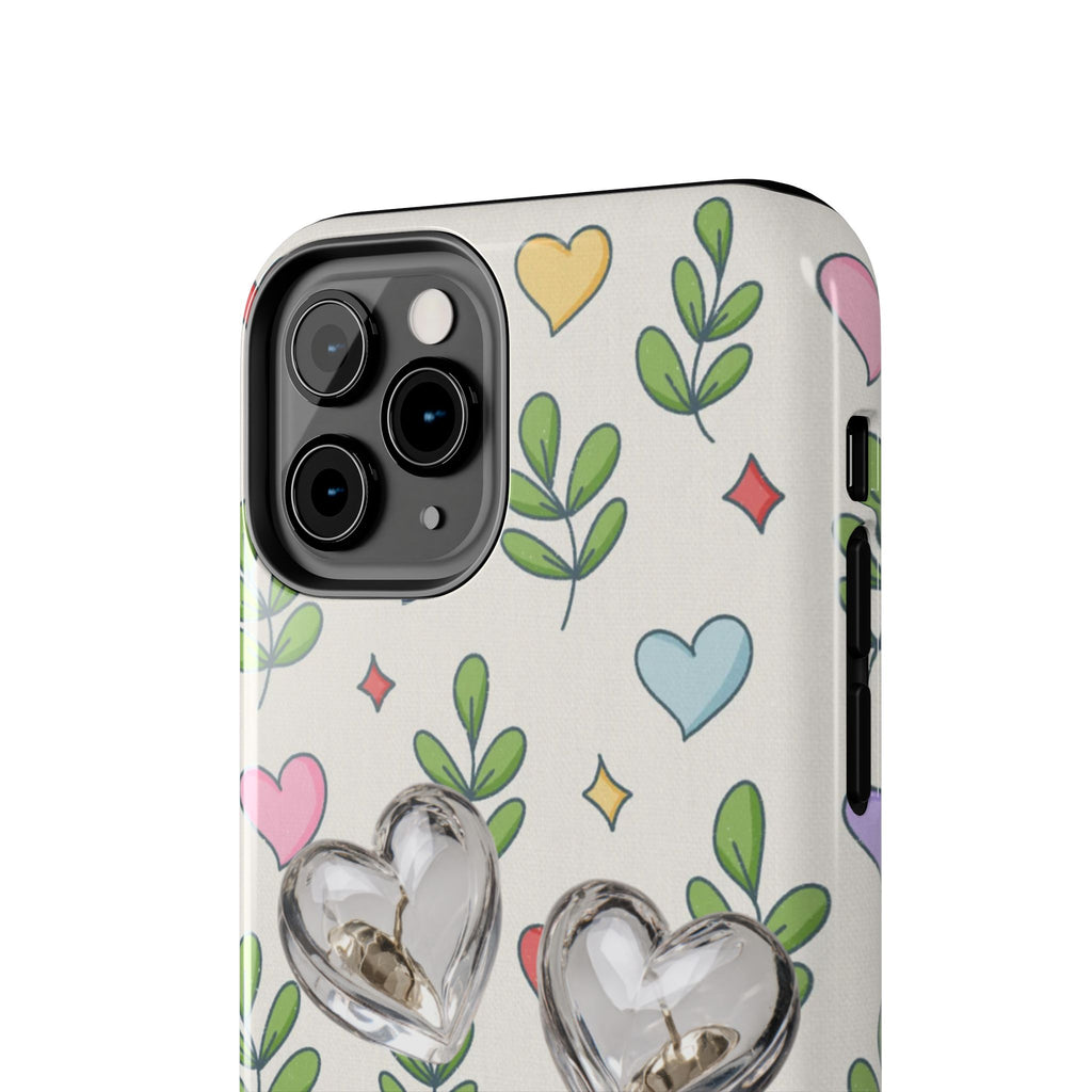 Floral Hearts Tough Phone Case