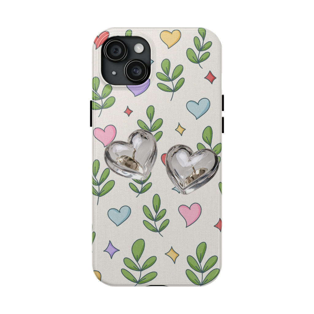 Floral Hearts Tough Phone Case