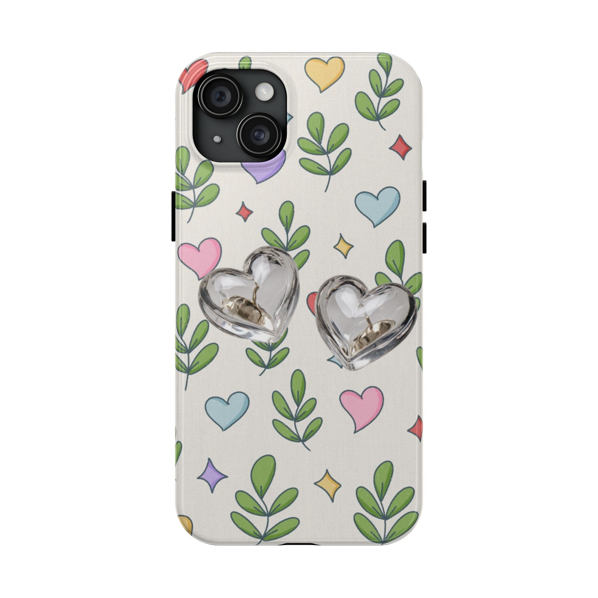 Floral Hearts Tough Phone Case