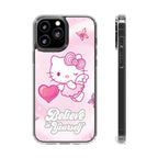 Clear Phone Case — Pink 'Believe in Yourself' Cute Kitty Design