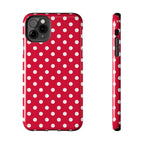 Red & White Polka Dot Tough Phone Cases