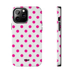 Pink & White Polka Dot Tough Phone Case