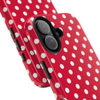 Red & White Polka Dot Tough Phone Cases