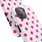 Pink & White Polka Dot Tough Phone Case