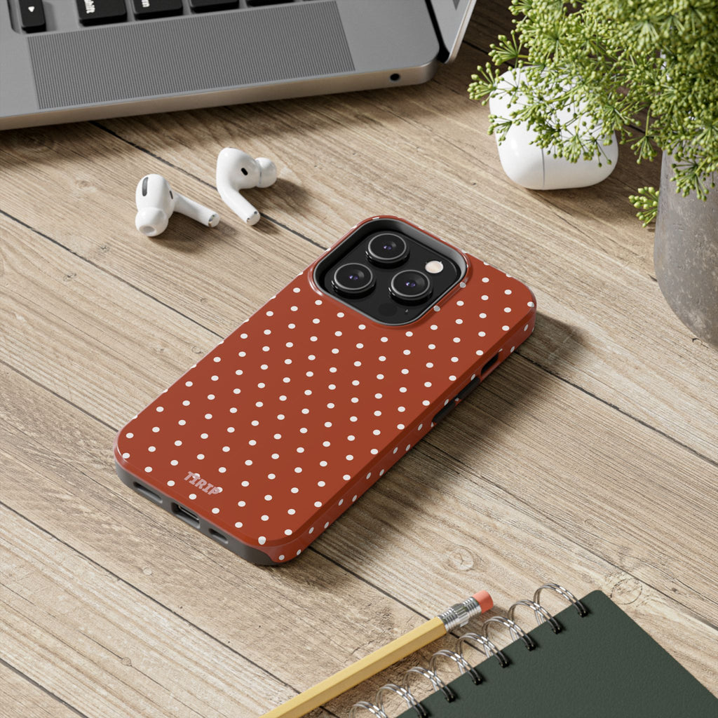 Brown Polka Dot Tough Phone Case