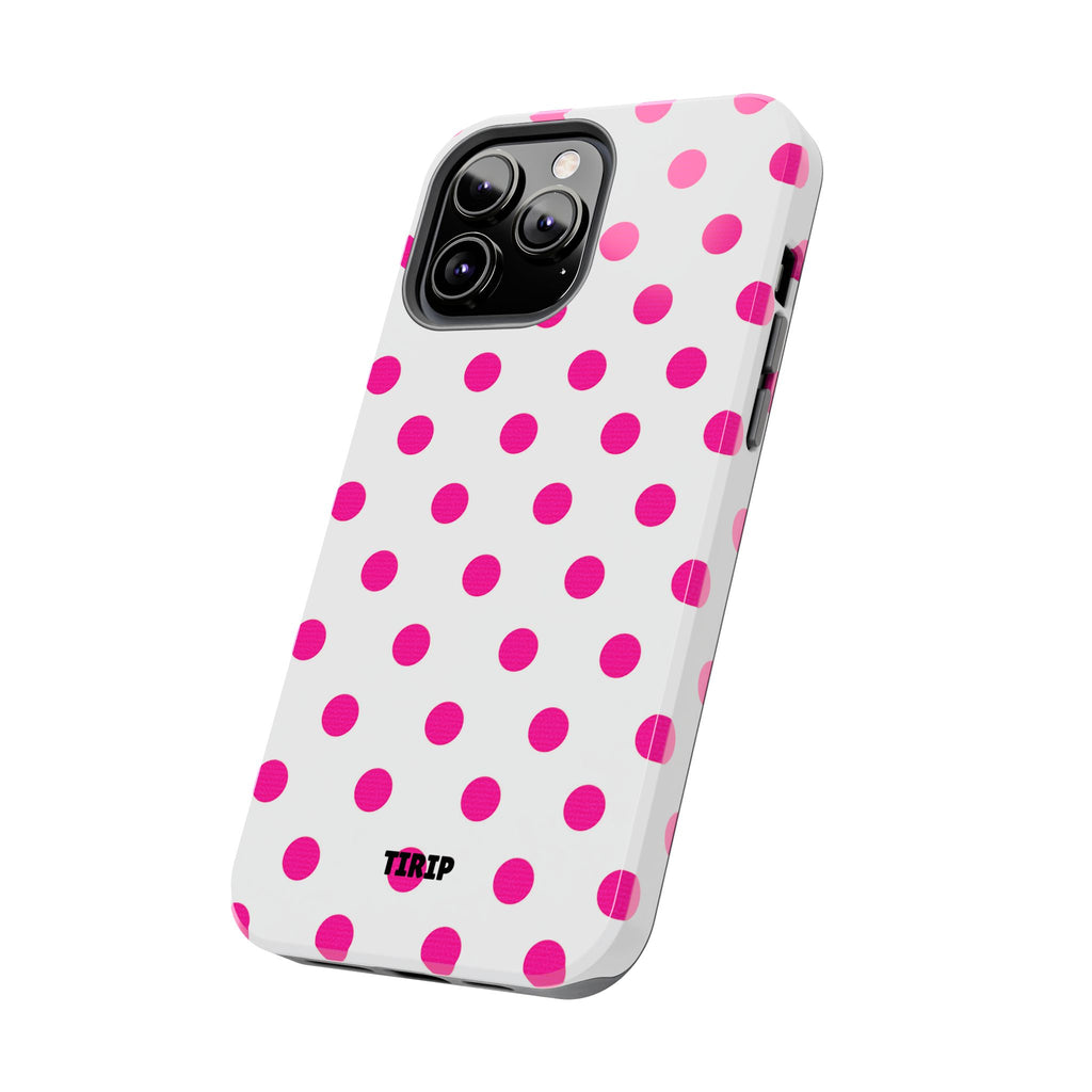 Pink & White Polka Dot Tough Phone Case