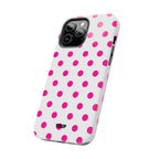 Pink & White Polka Dot Tough Phone Case