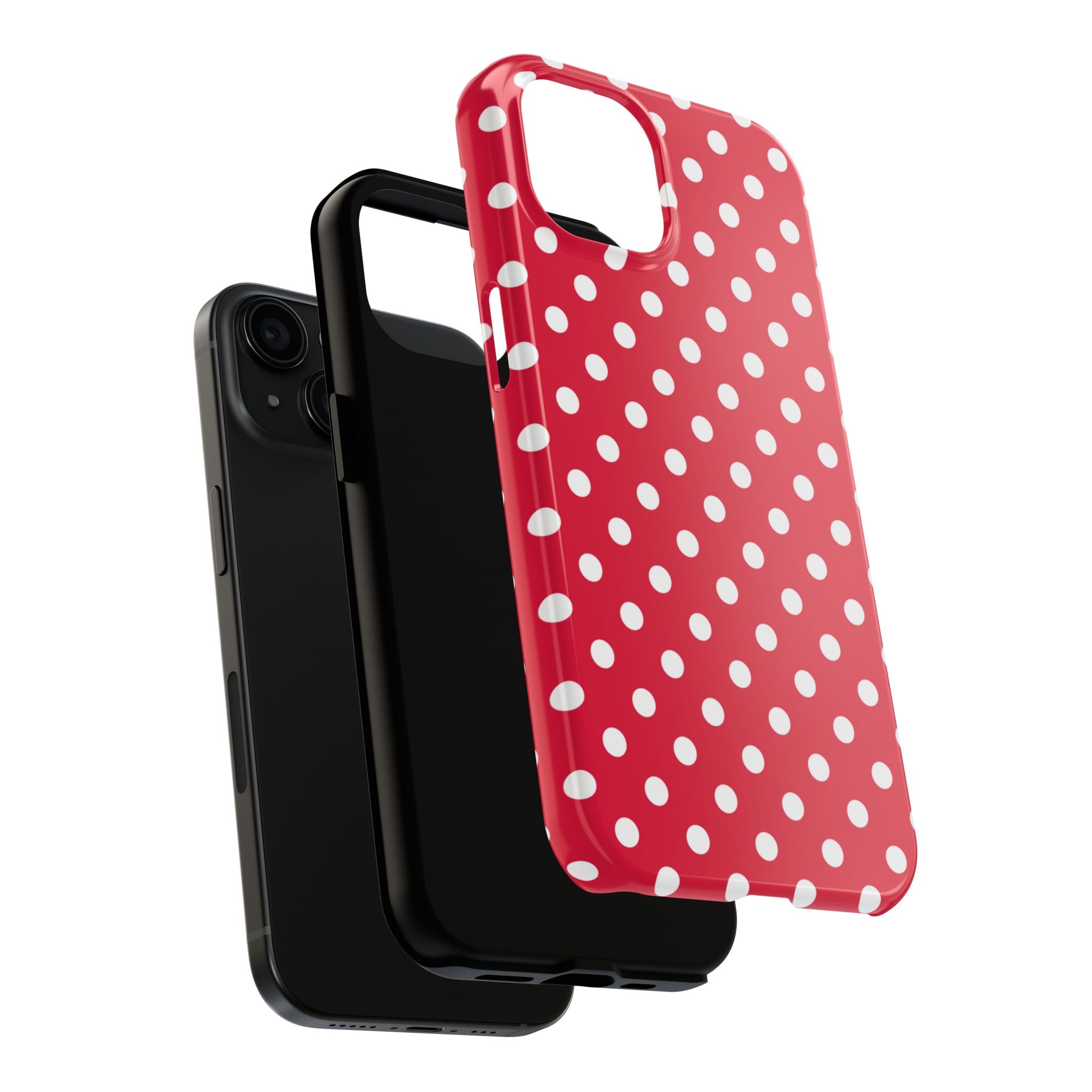 Red & White Polka Dot Tough Phone Cases