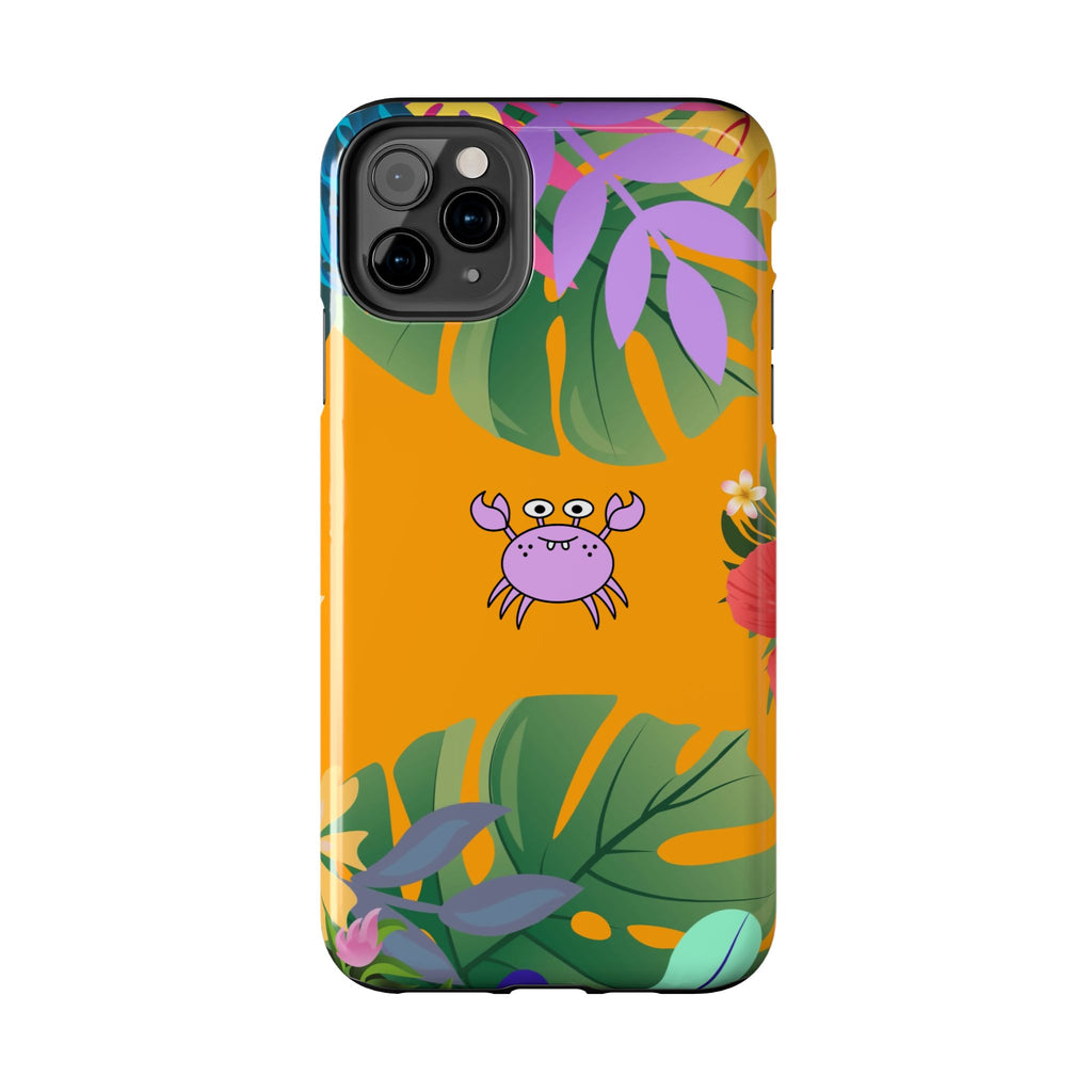 Tropical Floral Crab Tough Phone Case