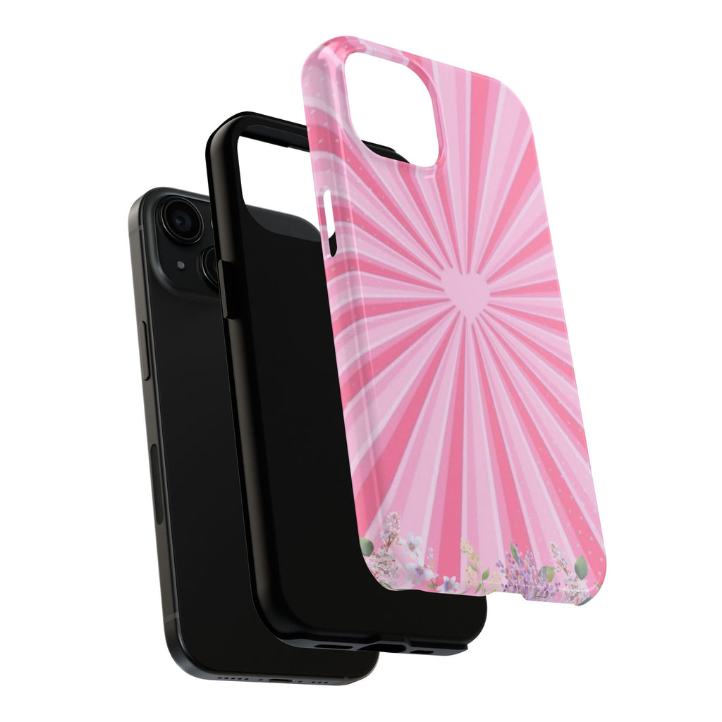 Pink Heartburst Tough Phone Case