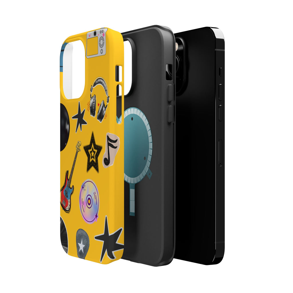 Yellow Music Icons MagSafe Phone Case