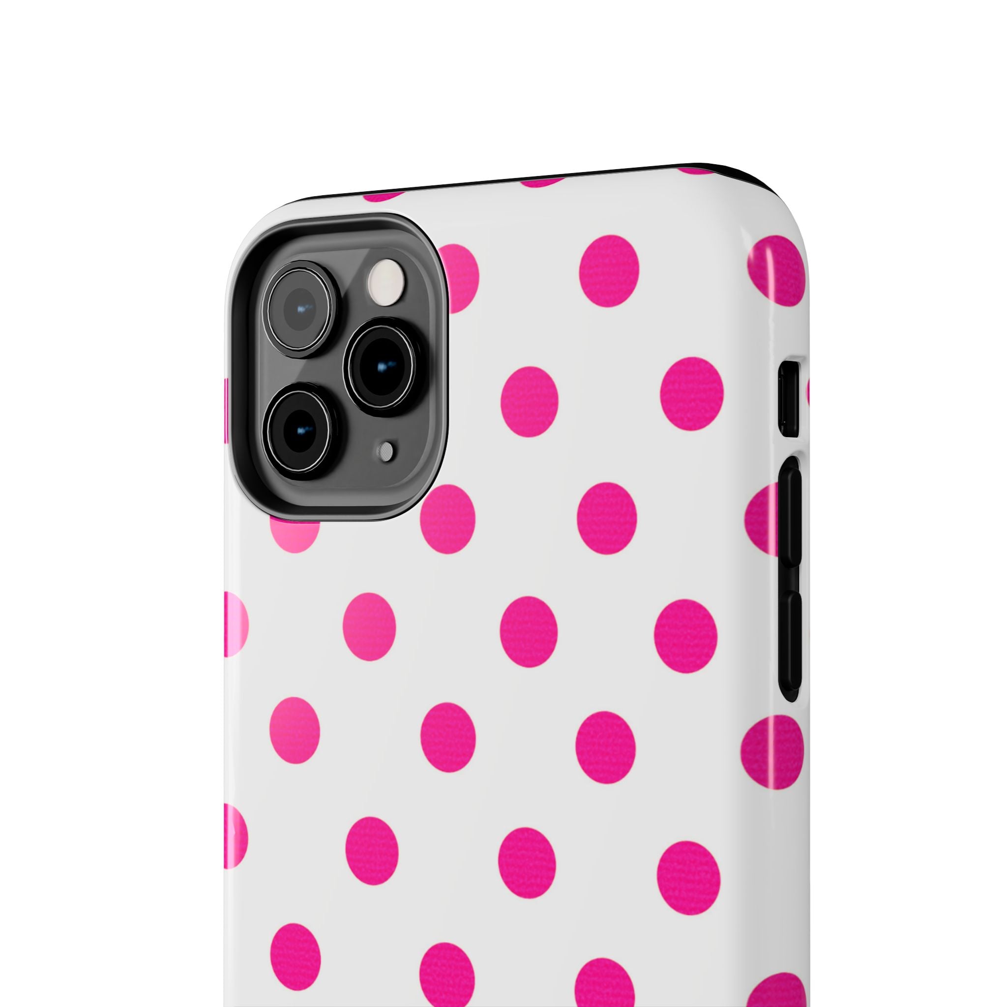 Pink & White Polka Dot Tough Phone Case