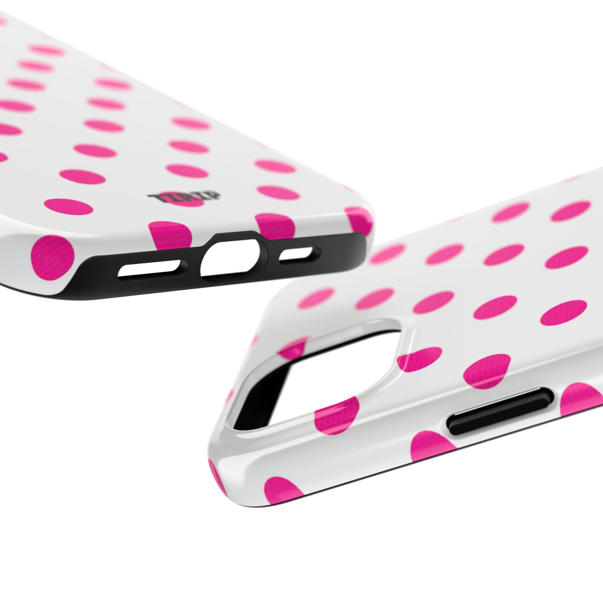 Pink & White Polka Dot Tough Phone Case