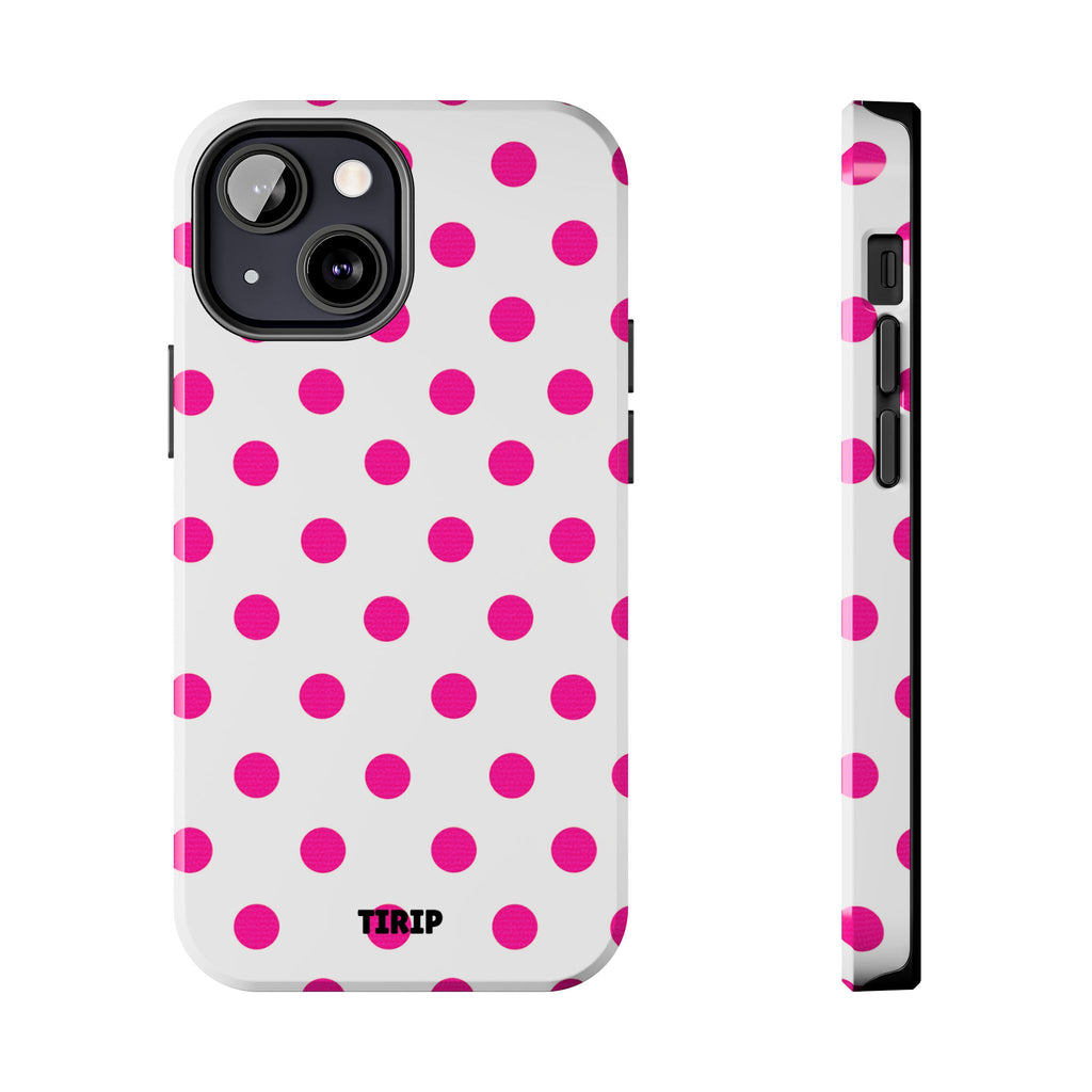 Pink & White Polka Dot Tough Phone Case