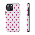 Pink & White Polka Dot Tough Phone Case