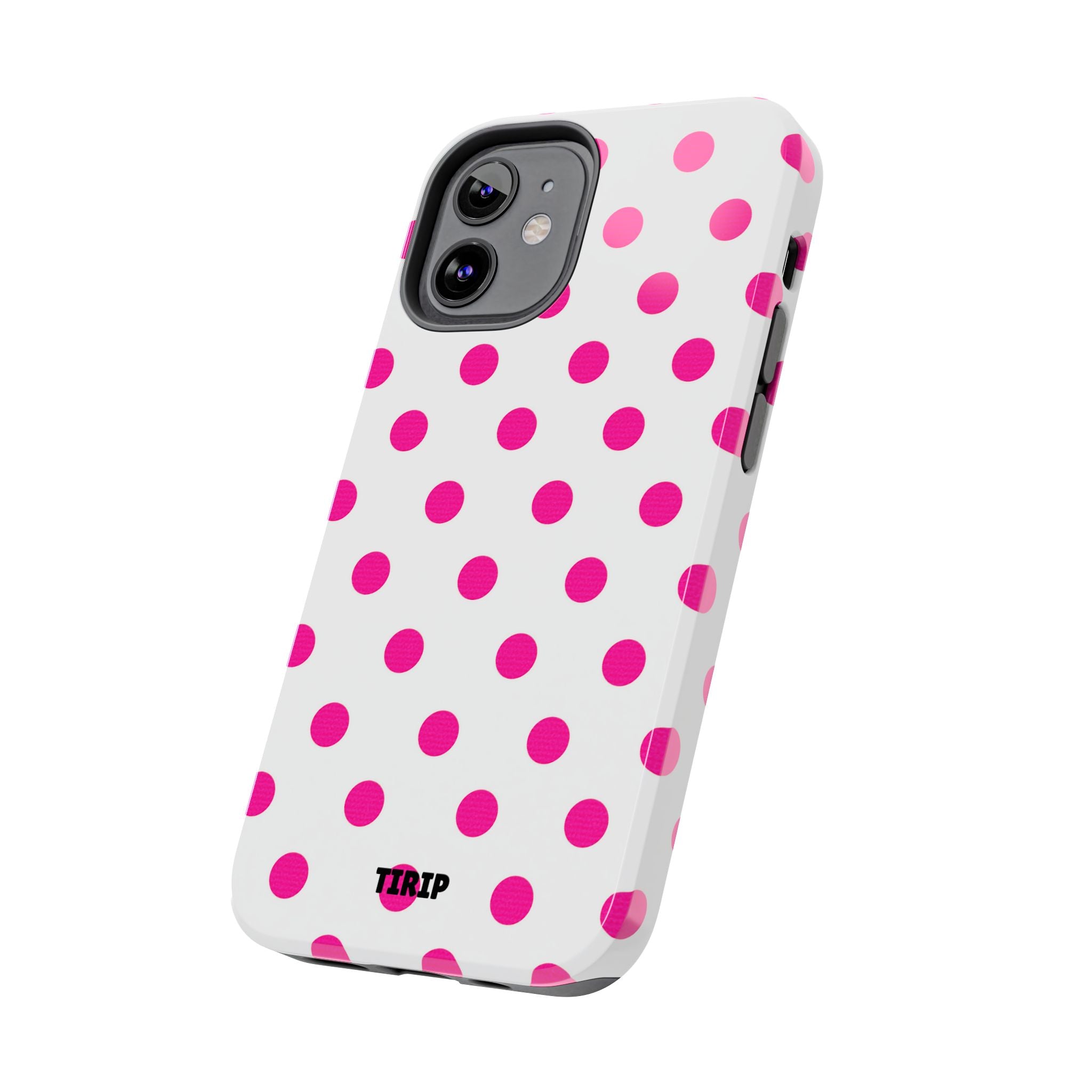 Pink & White Polka Dot Tough Phone Case