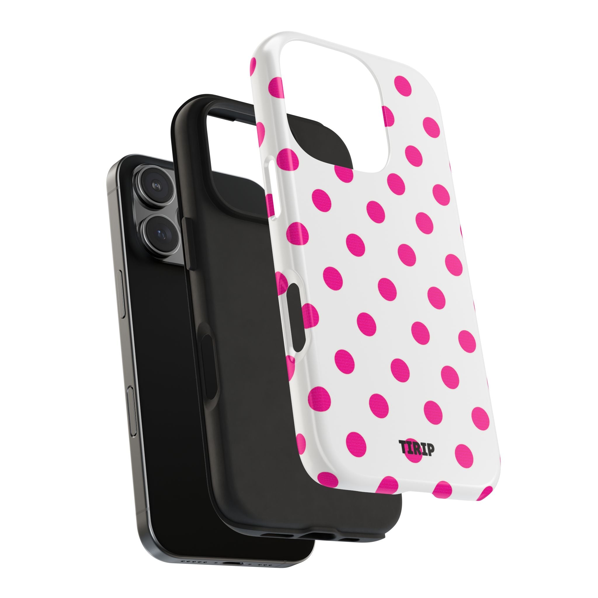 Pink & White Polka Dot Tough Phone Case