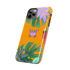 Tropical Floral Crab Tough Phone Case