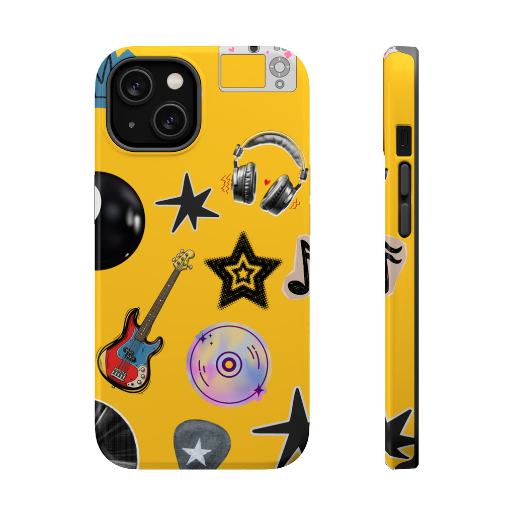 Yellow Music Icons MagSafe Phone Case