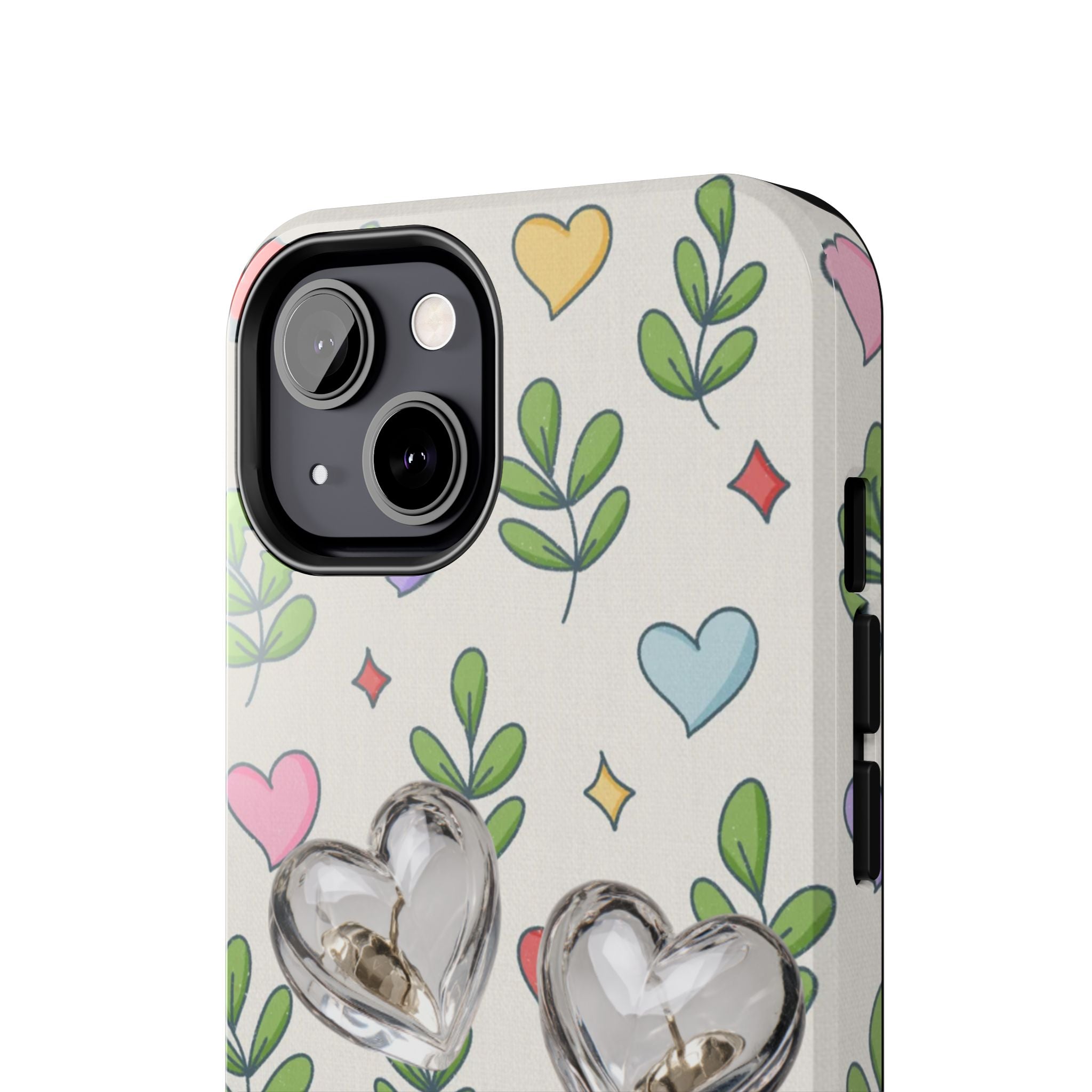 Floral Hearts Tough Phone Case