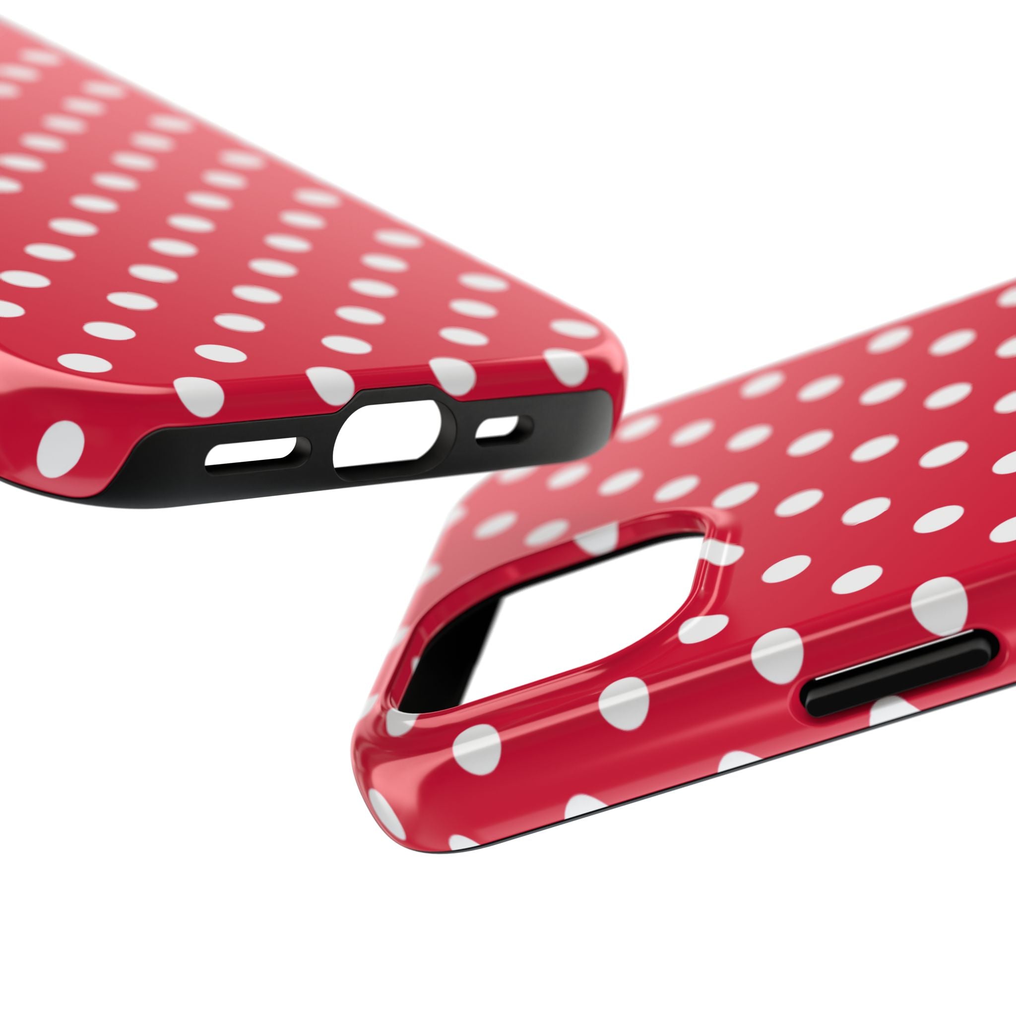 Red & White Polka Dot Tough Phone Cases