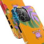 Tropical Floral Crab Tough Phone Case
