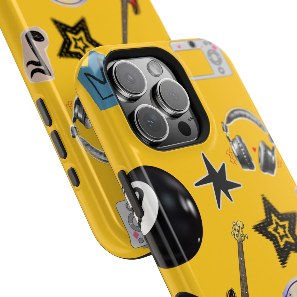 Yellow Music Icons MagSafe Phone Case