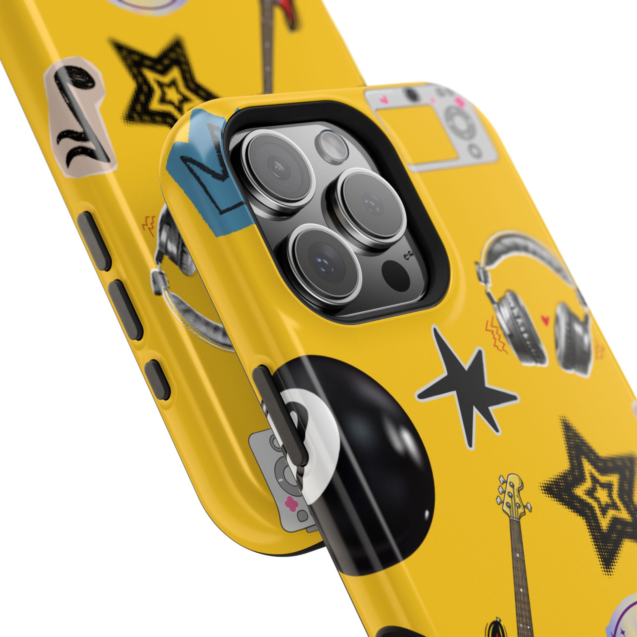 Yellow Music Icons MagSafe Phone Case