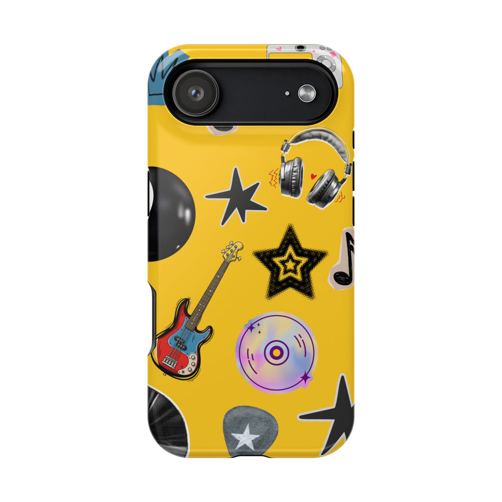 Yellow Music Icons MagSafe Phone Case